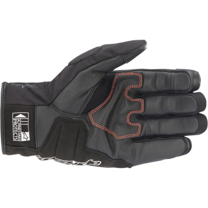 Mc-handskar Läder Smx Z Drystar Svart/fluorescerande Röd ALPINESTARS Small – bild 3