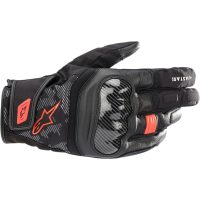 Mc-handskar Läder Smx Z Drystar Svart/fluorescerande Röd ALPINESTARS