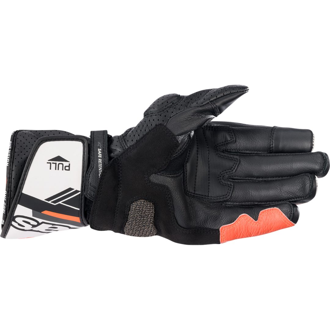 Mc-handskar Läder Sp-8 V3 Svart/vit/röd Fluorescerande ALPINESTARS XXXL – bild 3