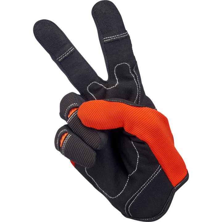 Mc-handskar Moto Svart/orange BILTWELL Handskar – bild 5