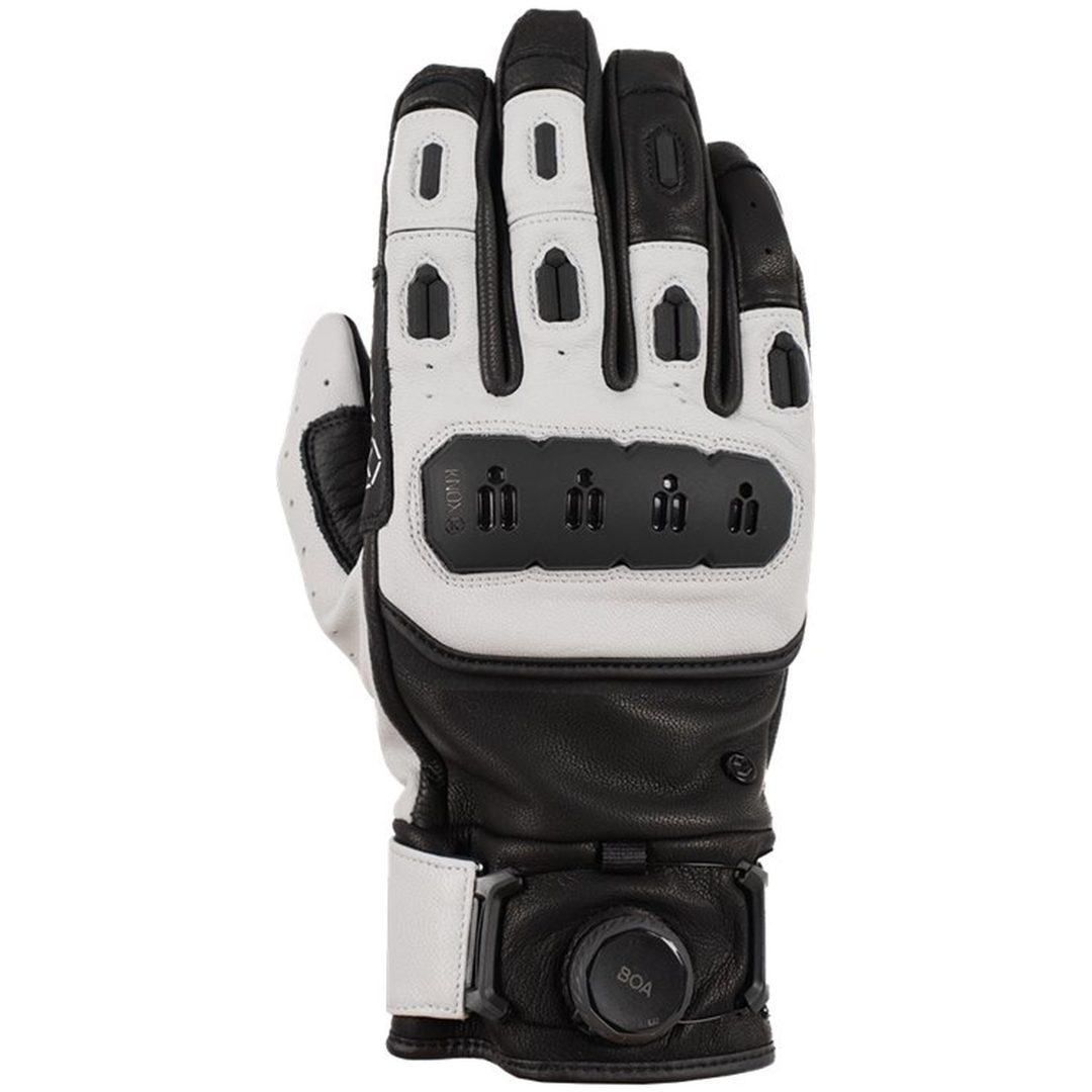Mc-handskar Orsa Leather Mk3 Svart/vit Knox Large