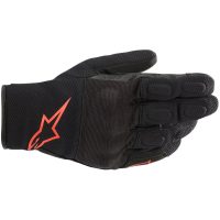 MC-Handskar S Max Drystar Fluorescerande Svart/Röd Alpinestars