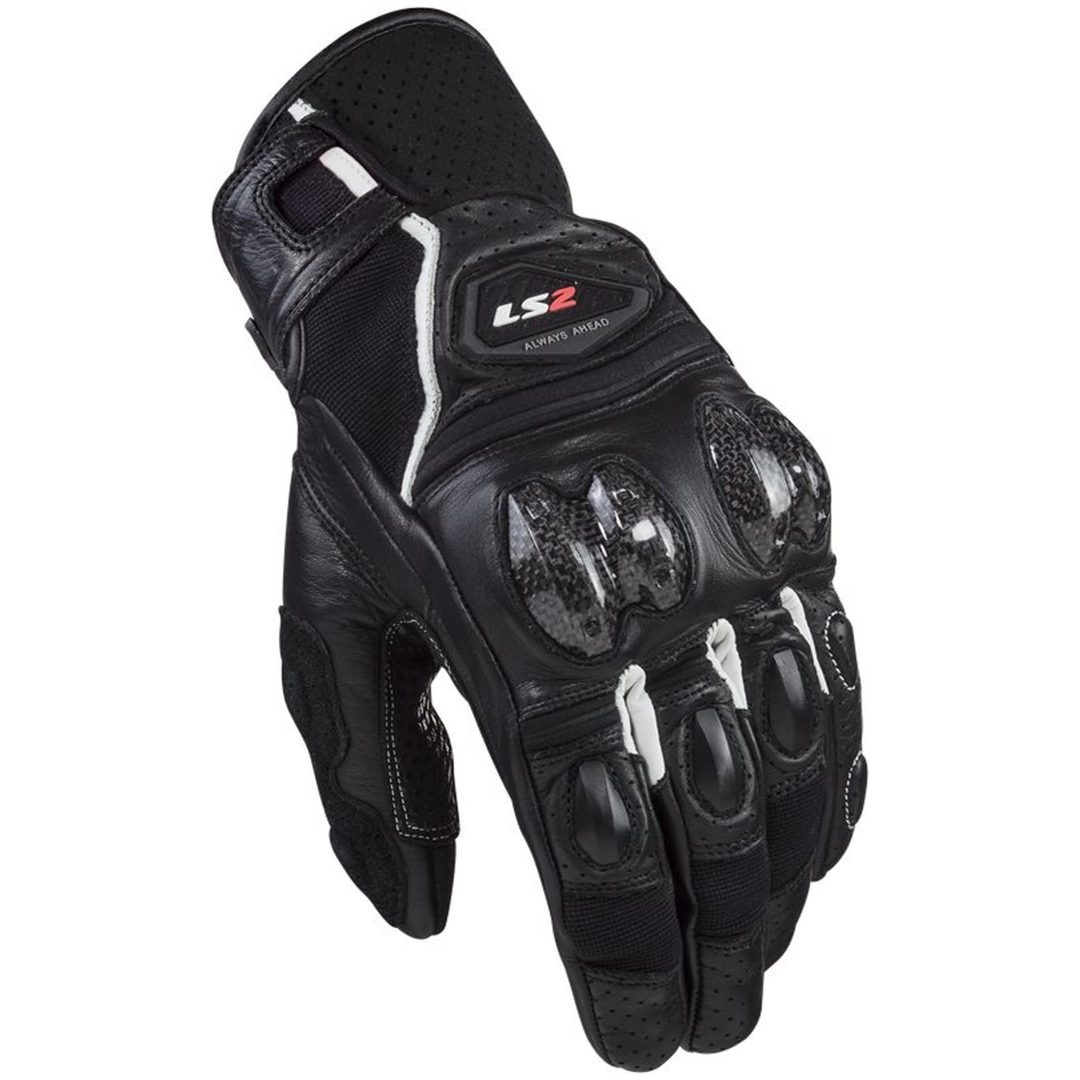 MC-Handskar SPARK 2 Svart/Vit LS2 s