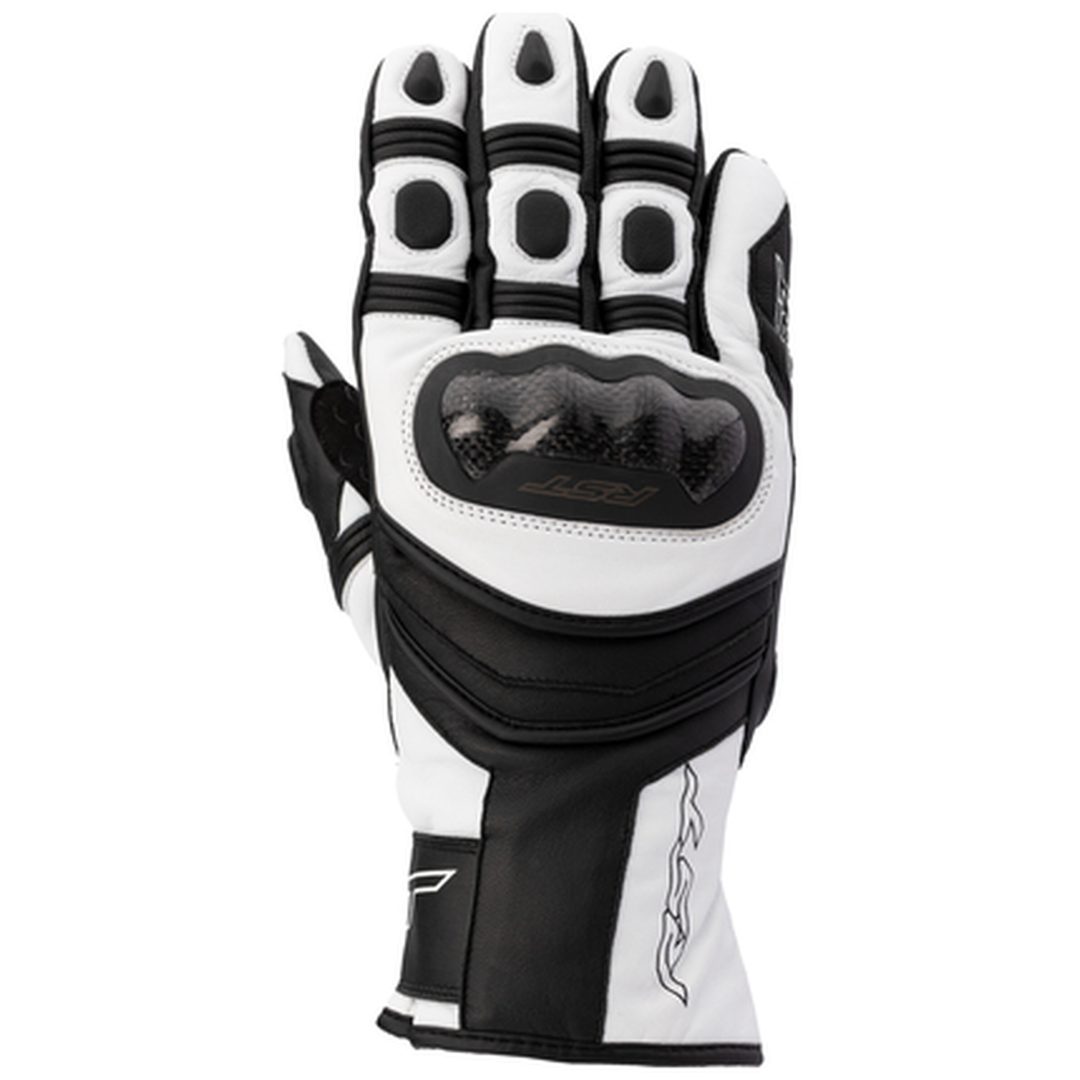 MC-Handskar Sport Mid Vattentät CE Vit/Svart RST 7