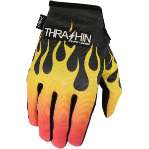 MC-Handskar Stealth Flame Kort Svart THRASHIN SUPPLY CO.