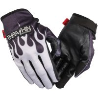 MC-Handskar Stealth Flame Svart Grå THRASHIN SUPPLY CO.