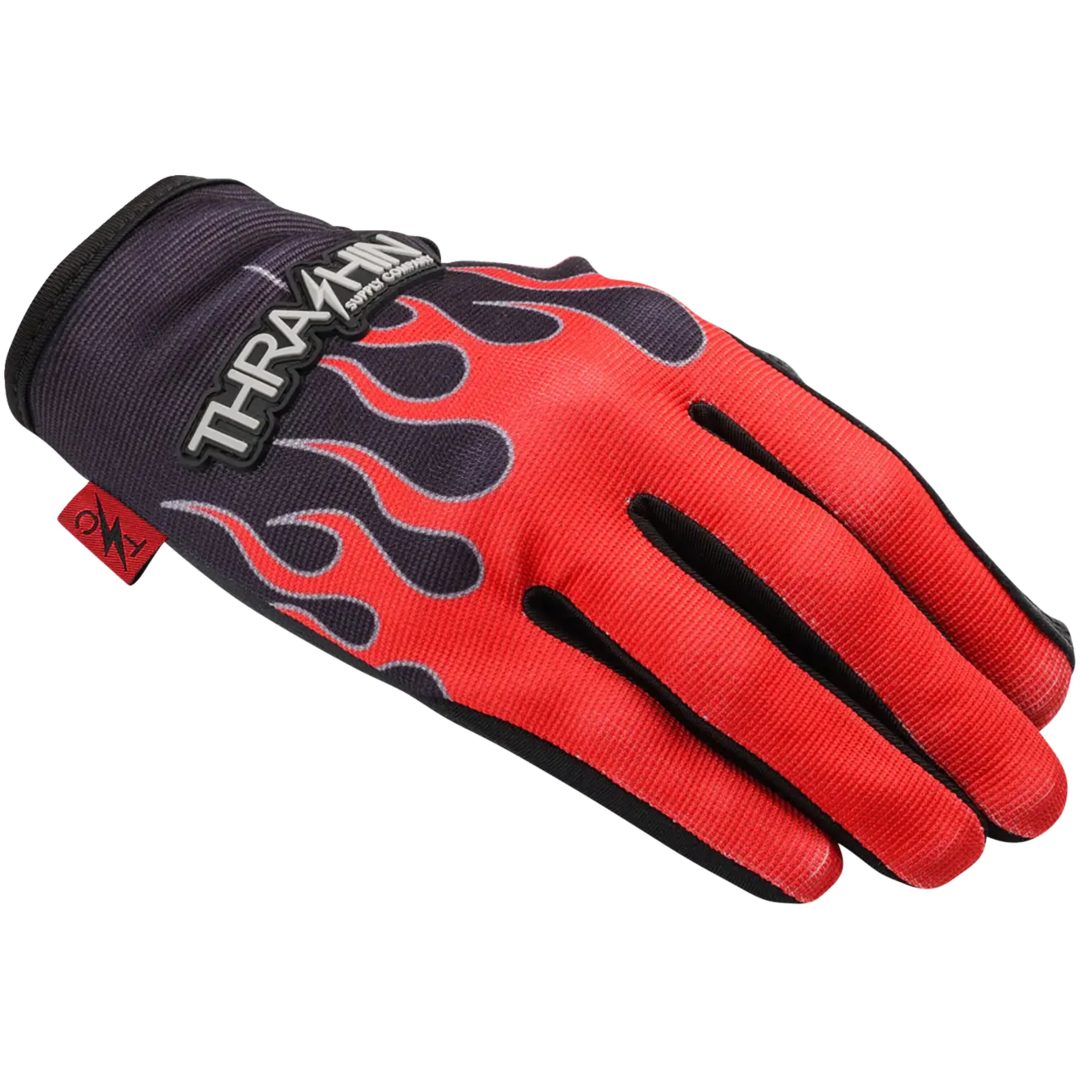 MC-Handskar Stealth Flame Svart Röd THRASHIN SUPPLY CO. – bild 3