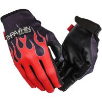 MC-Handskar Stealth Flame Svart Röd THRASHIN SUPPLY CO.