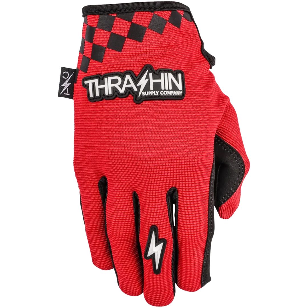 MC-Handskar Stealth Svart Röd Vit THRASHIN SUPPLY CO. – bild 5