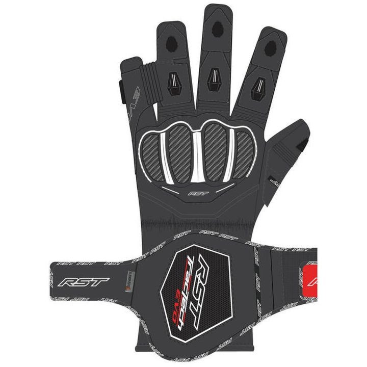MC-Handskar Tractech EVO 4 CE Läder Svart RST XS – bild 8