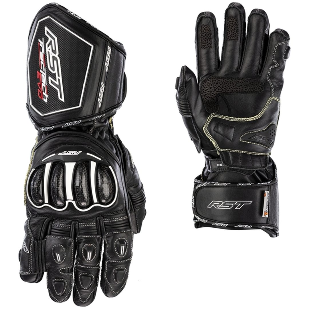 MC-Handskar Tractech EVO 4 CE Läder Svart RST XS