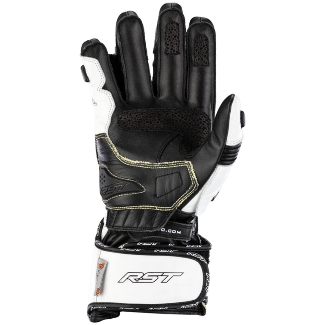 MC-Handskar Tractech EVO 4 CE Läder Svart vit RST XS – bild 3
