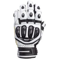 MC-Handskar Tractech EVO 4 Kort CE Läder Svart vit RST