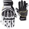 MC-Handskar Tractech EVO 4 Kort CE Läder Svart vit RST XS – miniatyr 5
