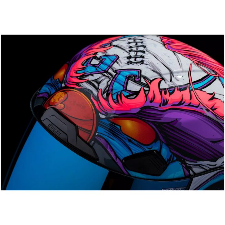 MC-Hjälm Airframe Pro Krazy Klown 2 Lila ICON L – bild 12