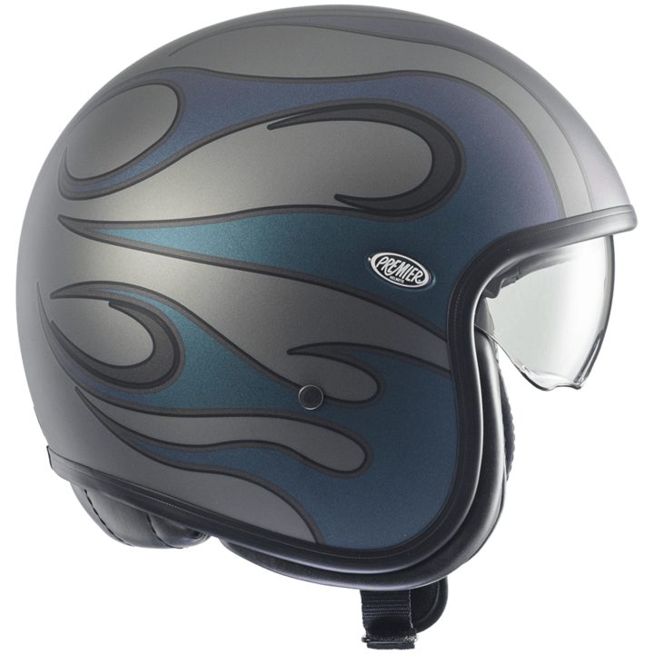 Mc-hjälm Öppen Vintage Iride Svart Metallic Premier XS – bild 2