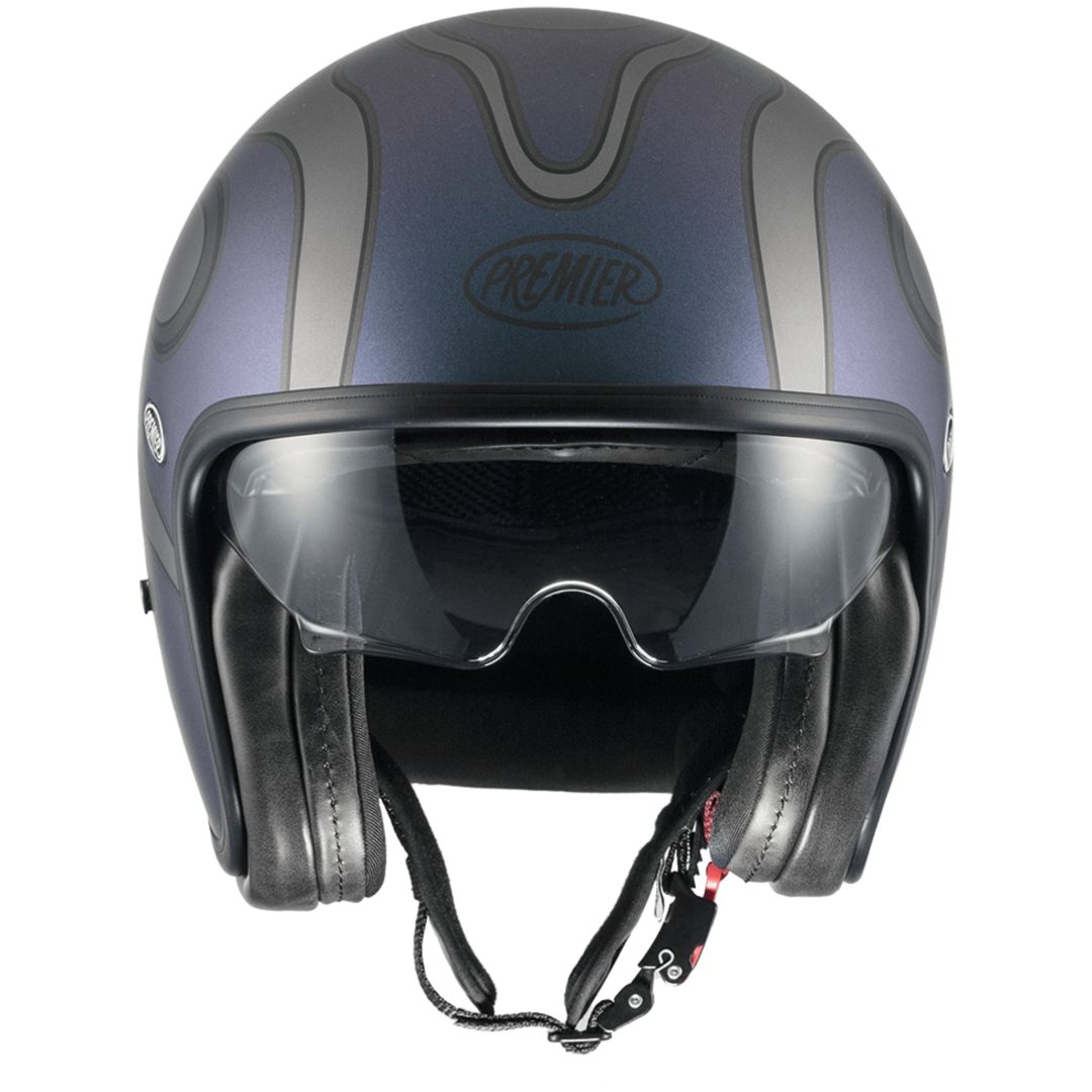 Mc-hjälm Öppen Vintage Iride Svart Metallic Premier XS – bild 4