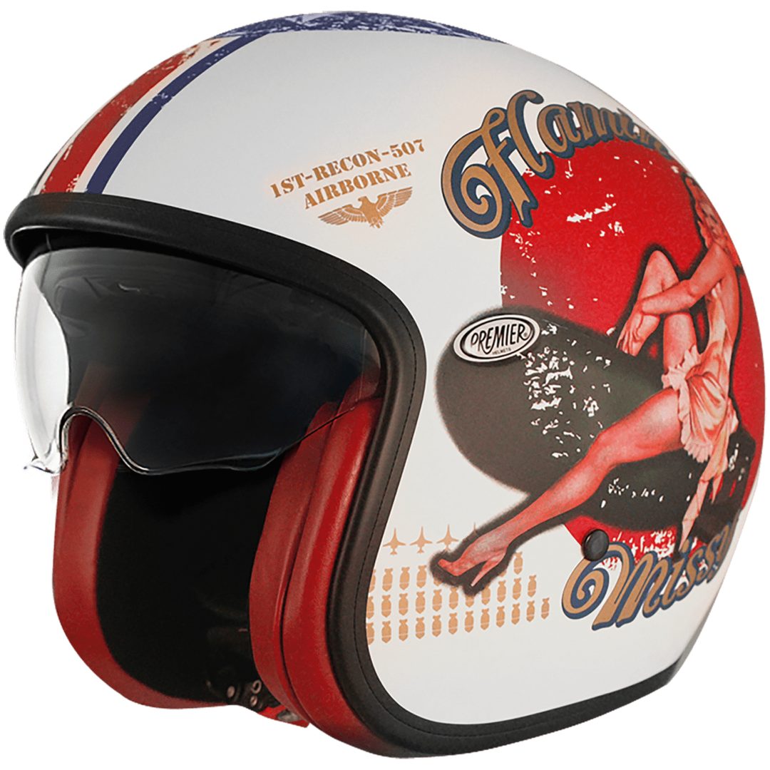 Mc-hjälm Öppen Vintage Pu 8bm Premier XL