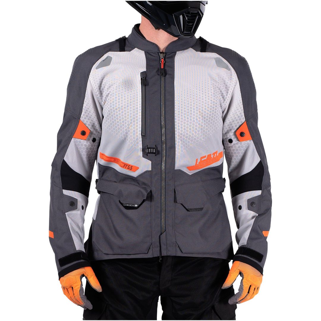 MC-Jacka ADV FlowTour 5.5 Textil Grå Leatt M / US40 / EU50 – bild 3