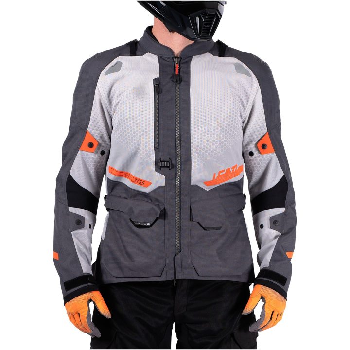 MC-Jacka ADV FlowTour 5.5 Textil Grå Leatt M / US40 / EU50 – bild 3
