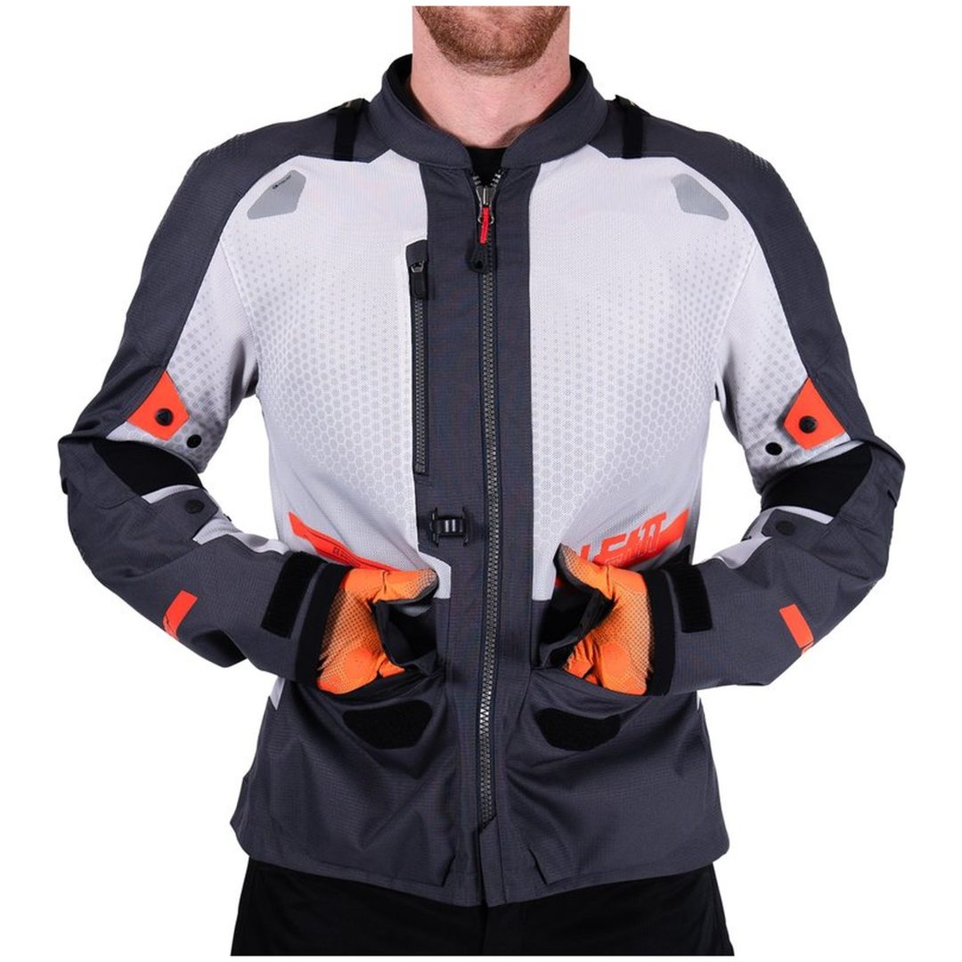 MC-Jacka ADV FlowTour 5.5 Textil Grå Leatt M / US40 / EU50 – bild 13