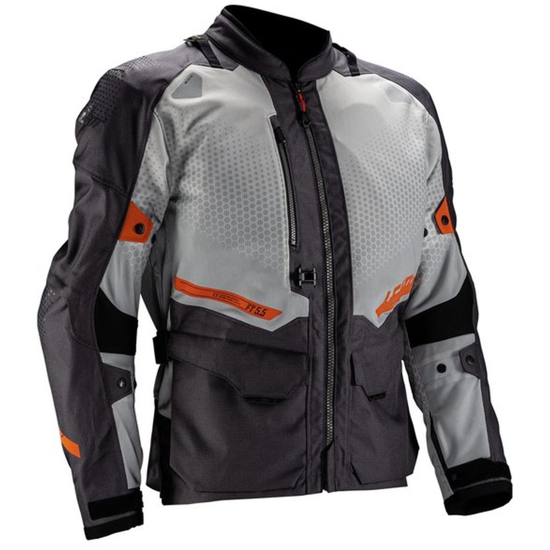 MC-Jacka ADV FlowTour 5.5 Textil Grå Leatt M / US40 / EU50 – bild 9