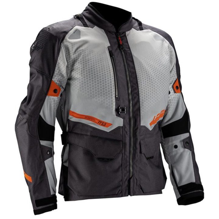 MC-Jacka ADV FlowTour 5.5 Textil Grå Leatt M / US40 / EU50 – bild 9