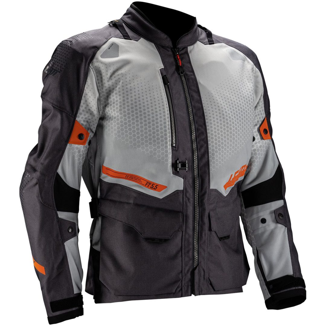 MC-Jacka ADV FlowTour 5.5 Textil Grå Leatt M / US40 / EU50 – bild 2
