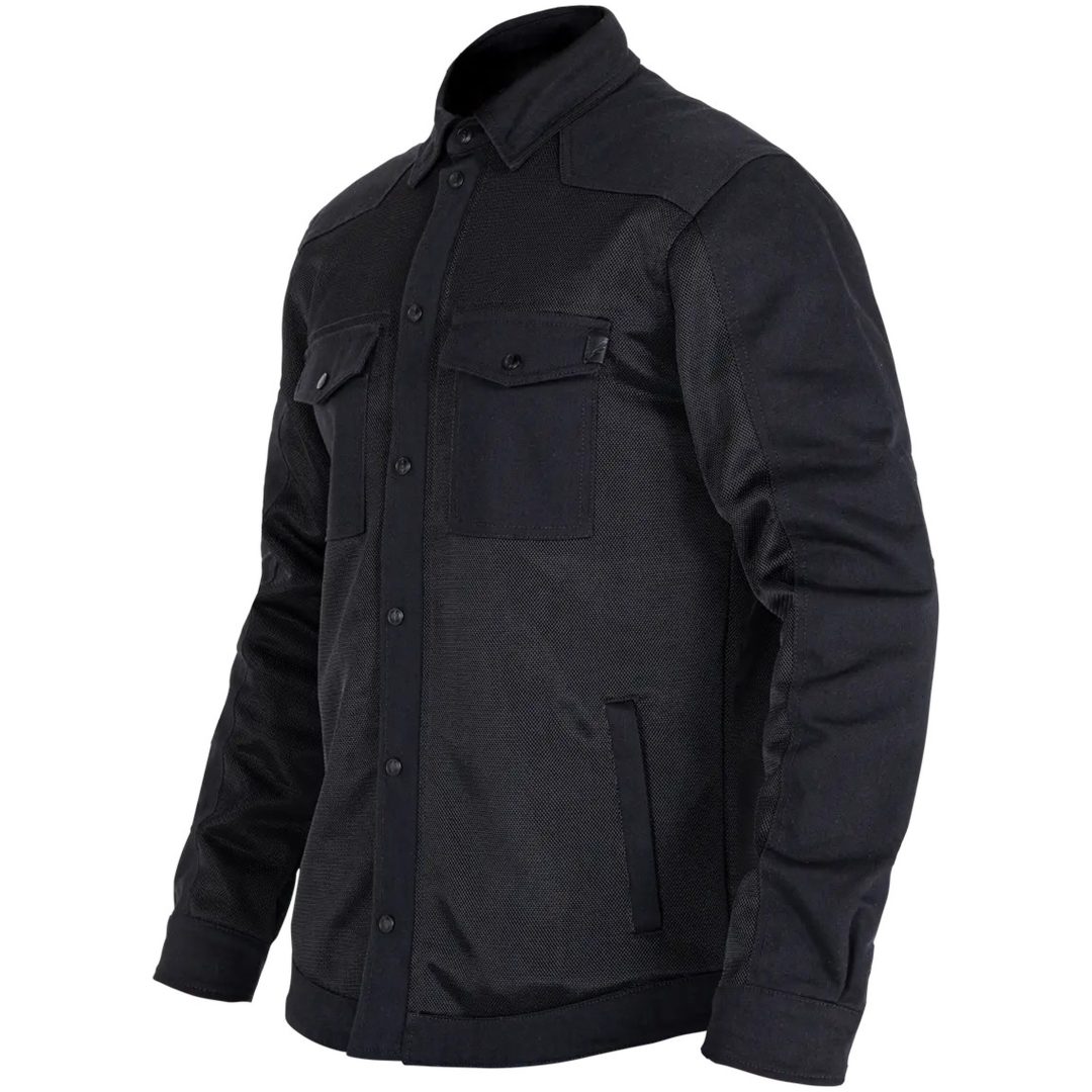 MC-Jacka Aero Mesh Textil Svart JOHN DOE Small – bild 2