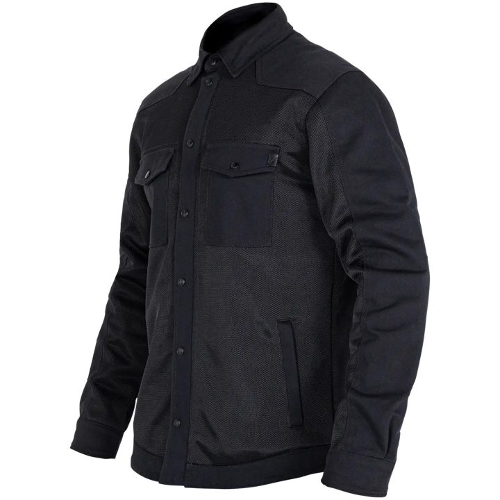 MC-Jacka Aero Mesh Textil Svart JOHN DOE Small – bild 2