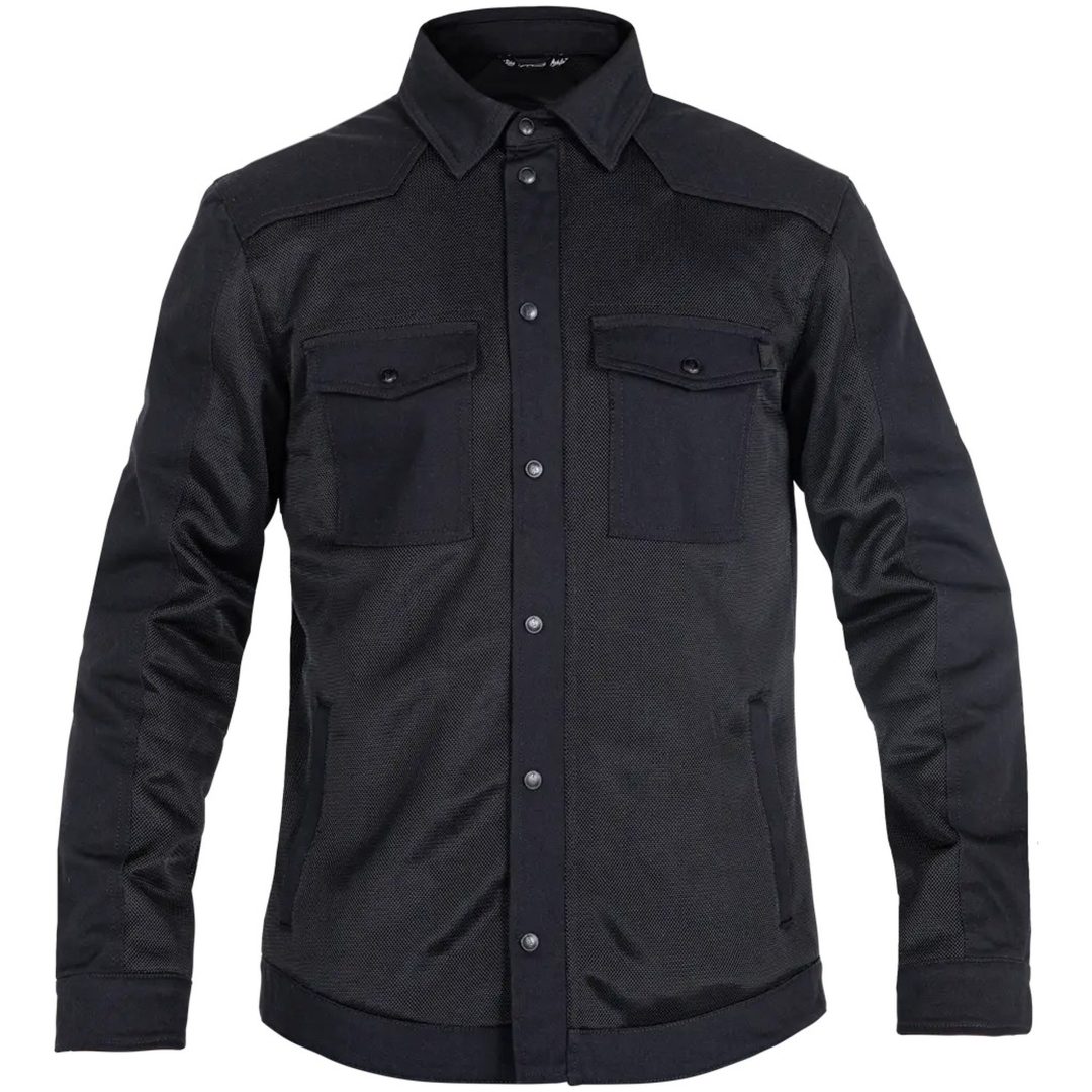 MC-Jacka Aero Mesh Textil Svart JOHN DOE Small
