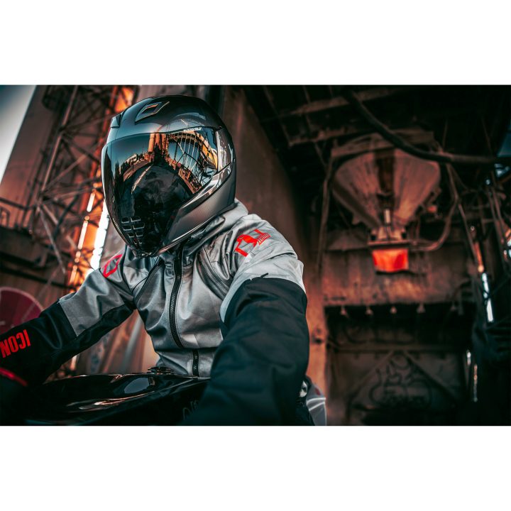 MC-Jacka Airform Battlescar CE Grå ICON XXL – bild 6