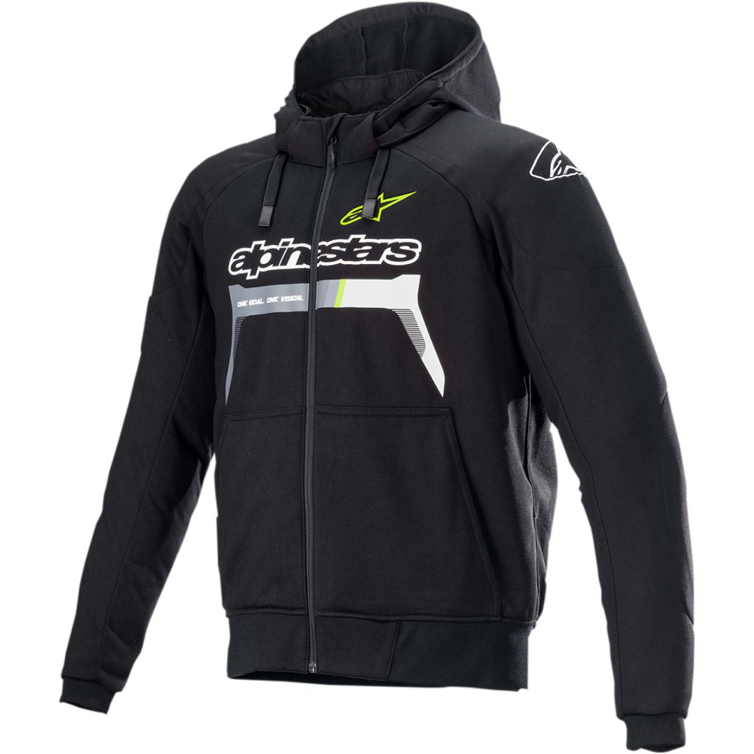 Mc-jacka Chrome Svart/Gul ALPINESTARS XXL