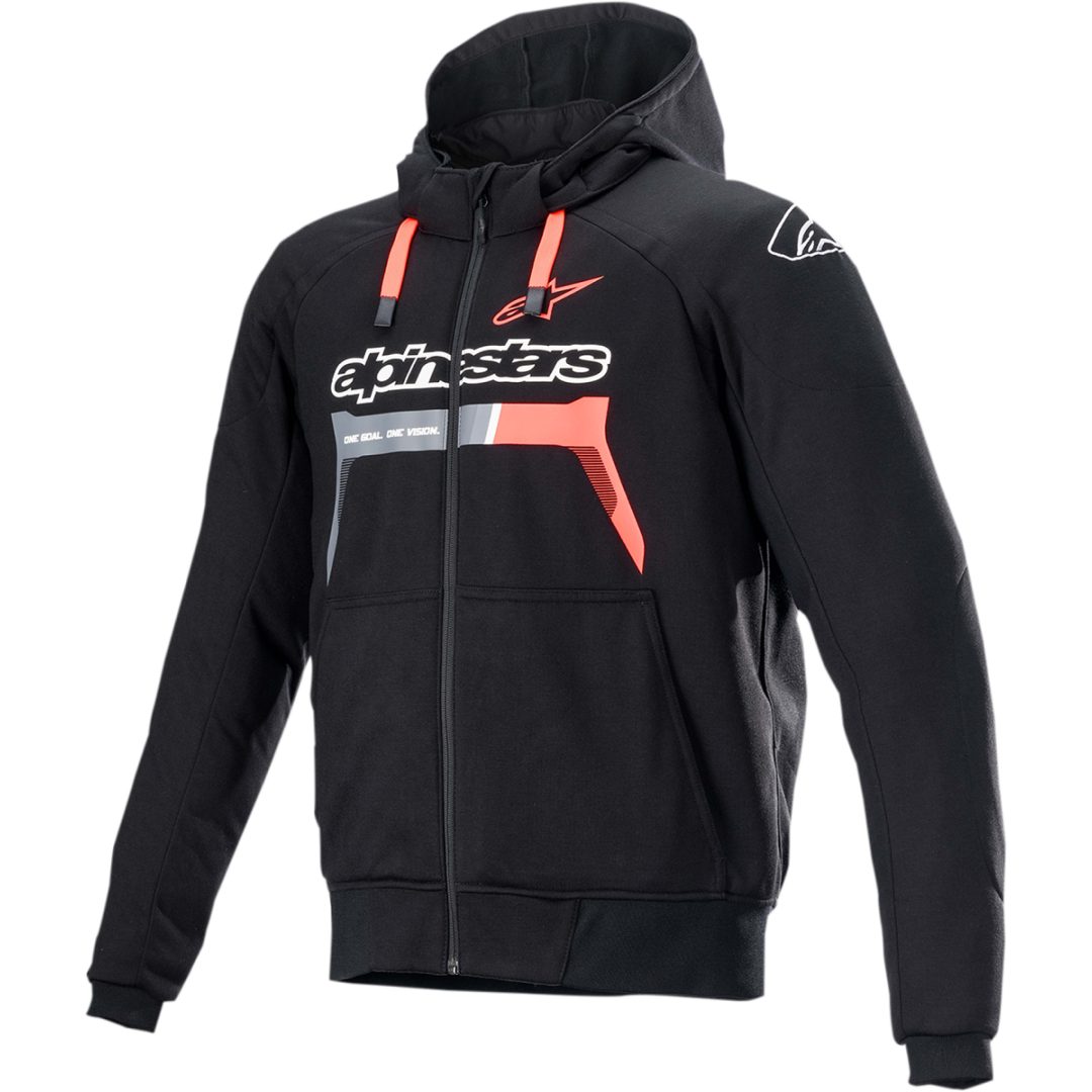 Mc-jacka Chrome Svart/Röd ALPINESTARS Small