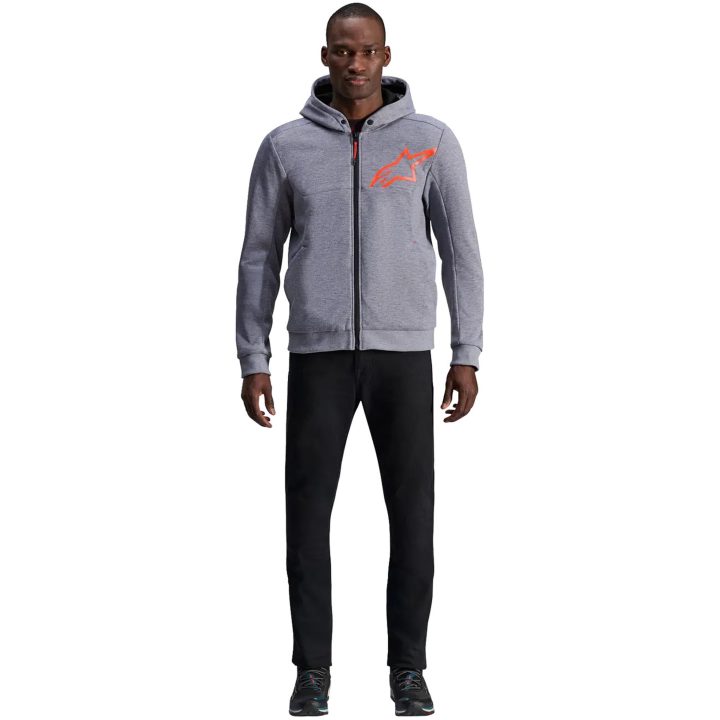 MC-Jacka Chrome V2 Sport Fleece Grå/Röd ALPINESTARS Small – bild 5