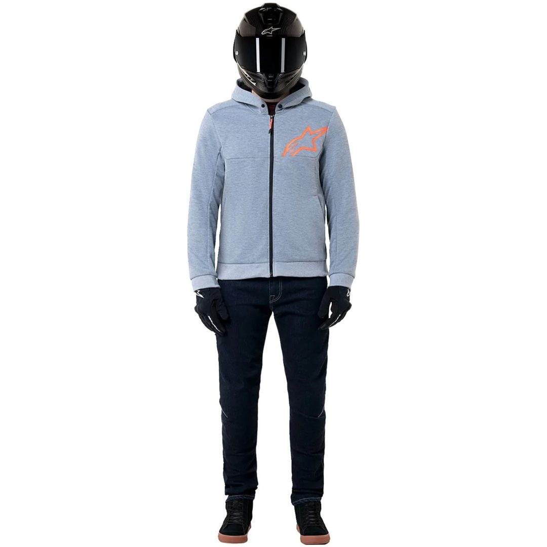 MC-Jacka Chrome V2 Sport Fleece Grå/Röd ALPINESTARS Small – bild 6