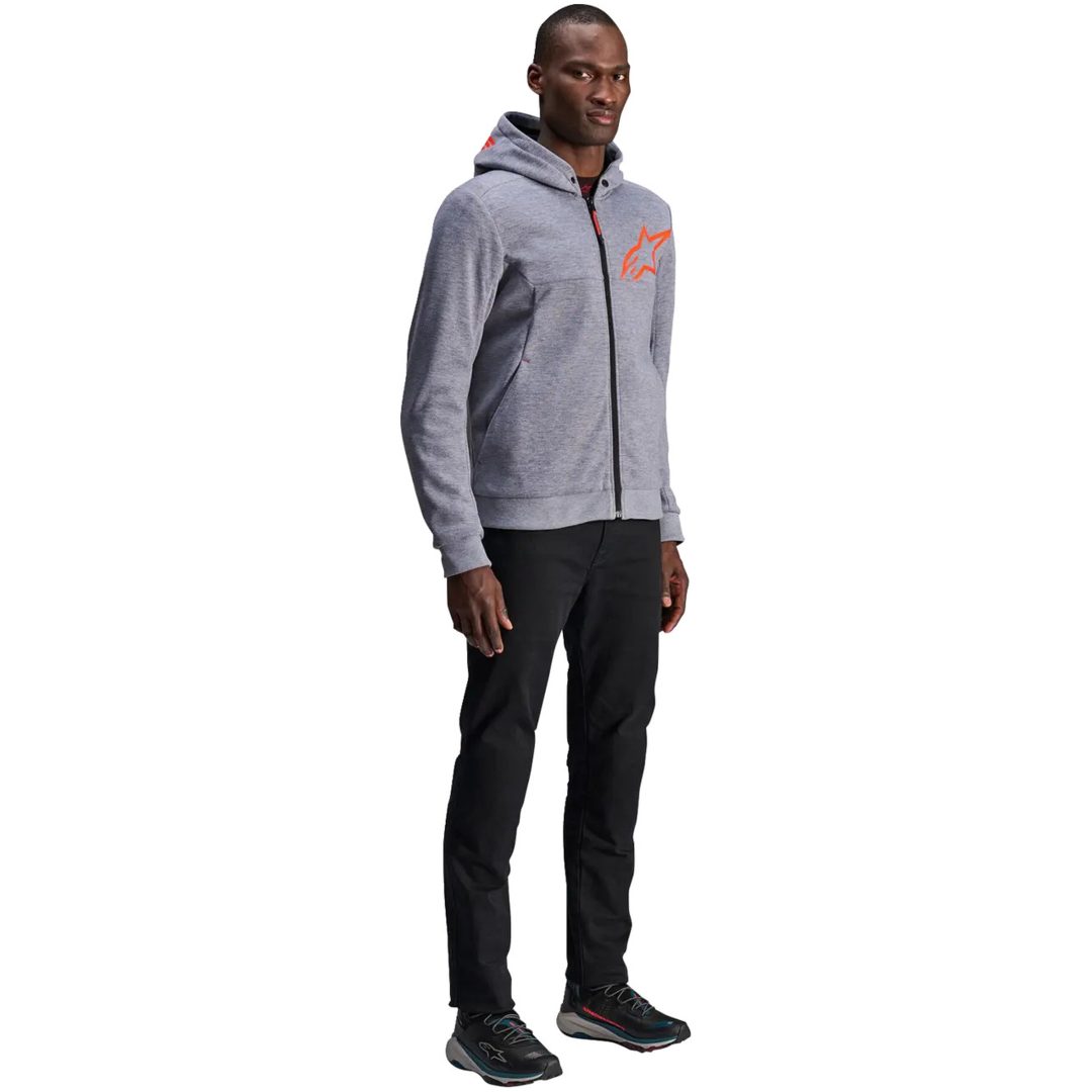 MC-Jacka Chrome V2 Sport Fleece Grå/Röd ALPINESTARS Small – bild 7