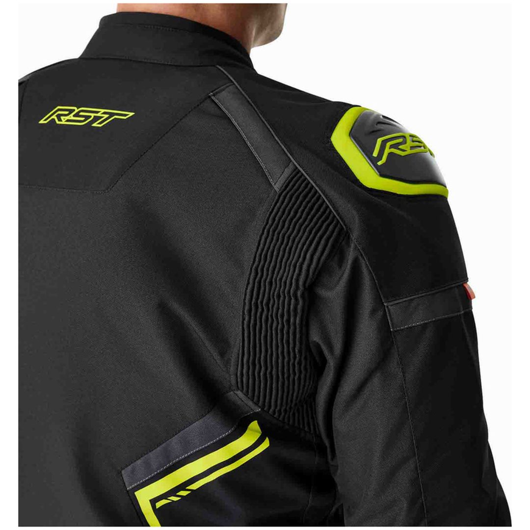 MC-Jacka D3O Textil Svart Neongul RST s – bild 6