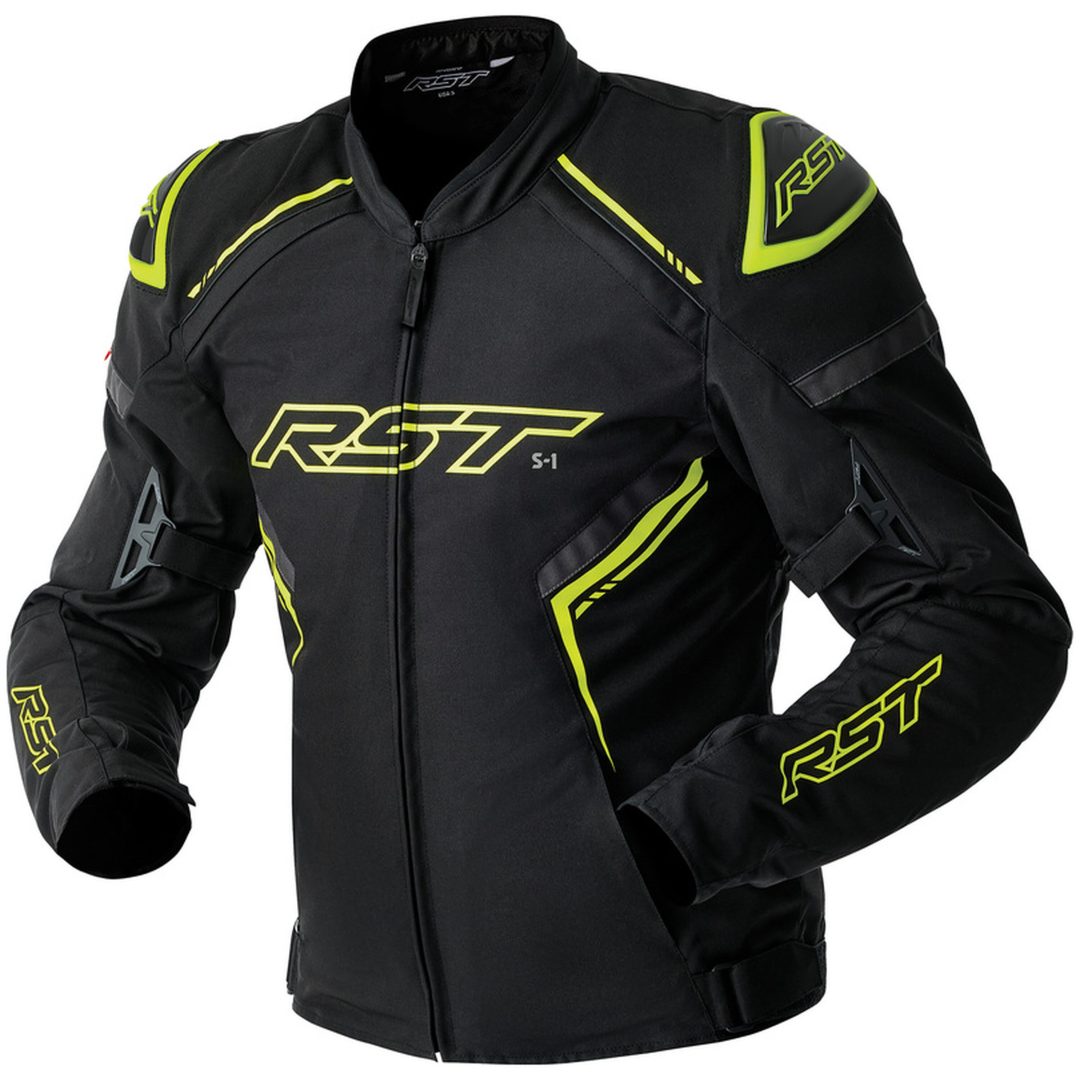 MC-Jacka D3O Textil Svart Neongul RST s