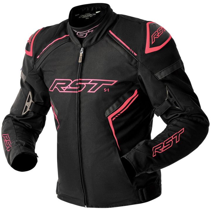 MC-Jacka Dam D3O Textil Svart Rosa RST XS – bild 2