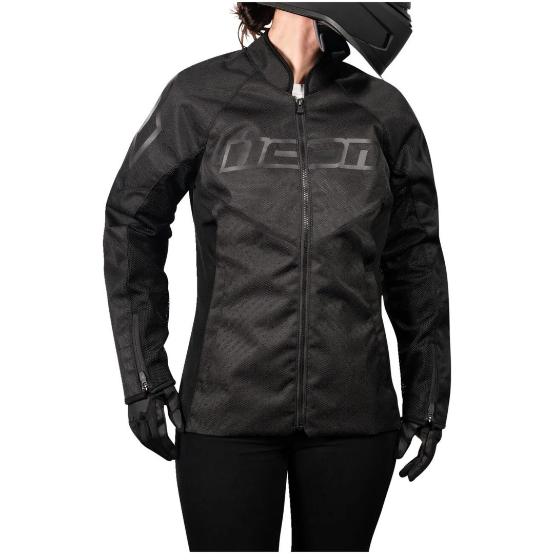 MC-Jacka Dam Hooligan CE Sport Svart ICON Small – bild 4