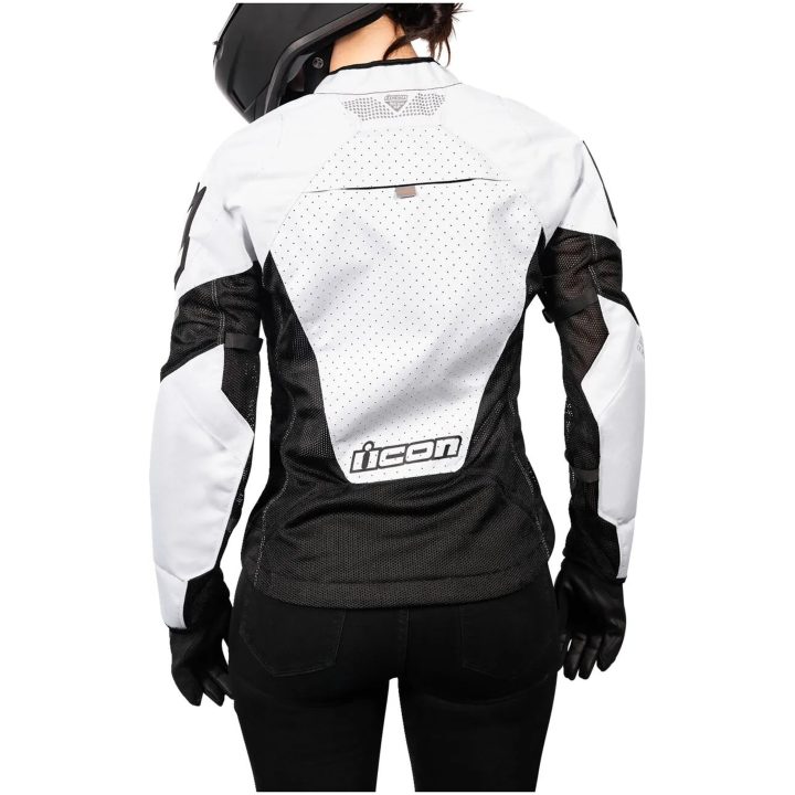 MC-Jacka Dam Mesh AF CE Sport Vit ICON Large – bild 5