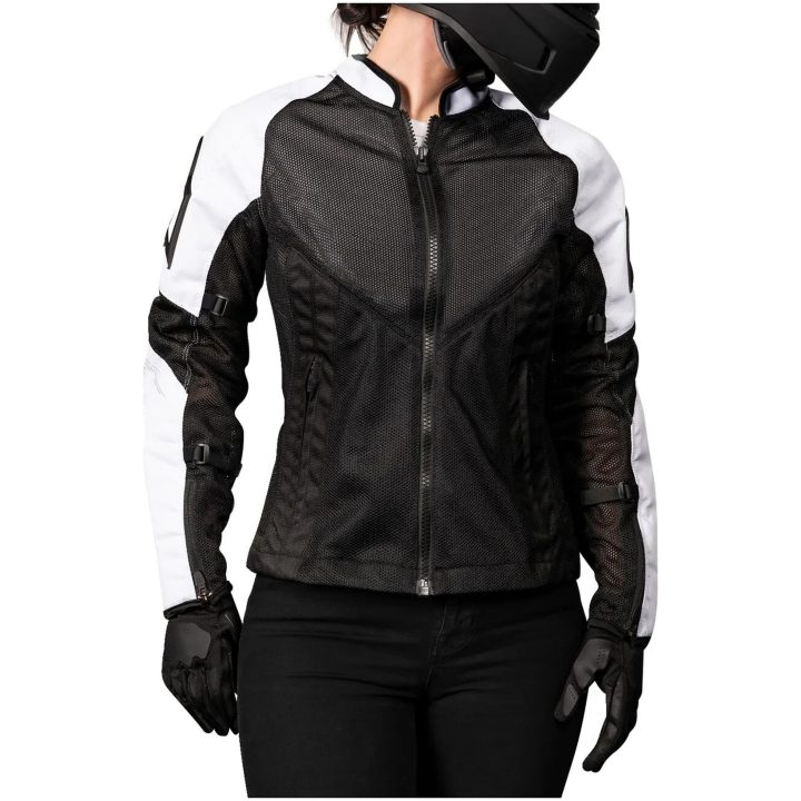 MC-Jacka Dam Mesh AF CE Sport Vit ICON Large – bild 9