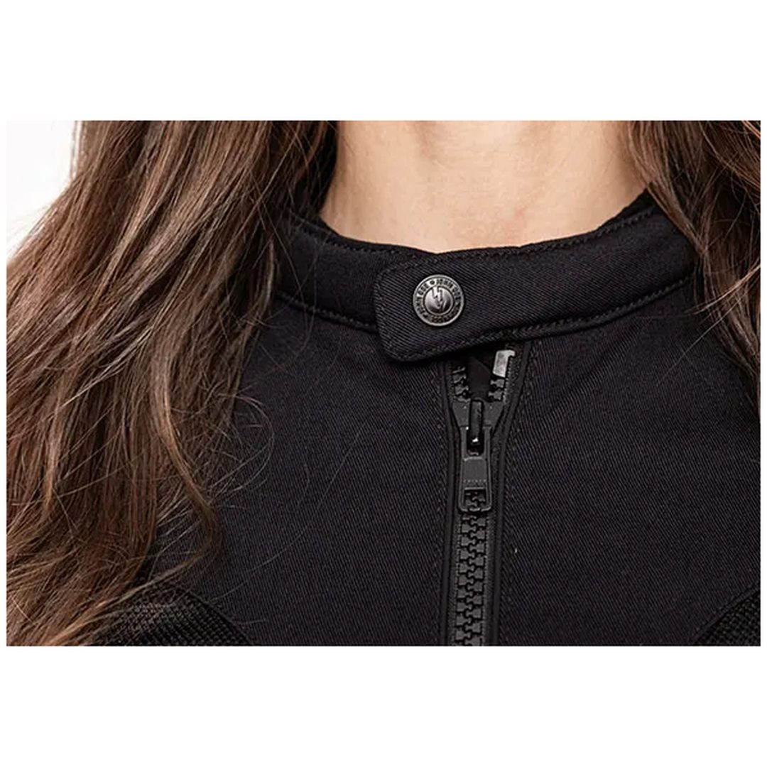 MC-Jacka Dam Mesh Svart Textil JOHN DOE Small – bild 4
