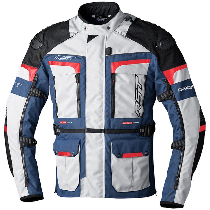 Mc-jacka Dam Pro Series Adventure-x Ce Textil Silver/blå/röd RST s – bild 6
