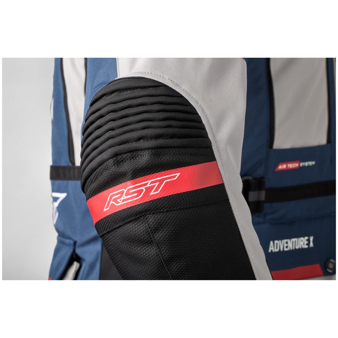 Mc-jacka Dam Pro Series Adventure-x Ce Textil Silver/blå/röd RST s