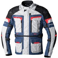 Mc-jacka Dam Pro Series Adventure-x Ce Textil Silver/blå/röd RST