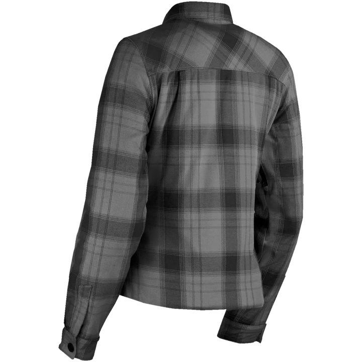 MC-Jacka Dam Textil Fallblock Flannel Grå ICON s – bild 2
