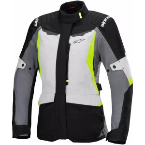 Mc-jacka Dam Textil Stella St-1 Vattentät Svart/fluorescerande Gul/grå ALPINESTARS