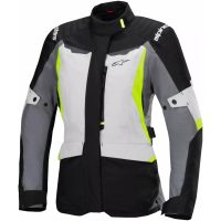 Mc-jacka Dam Textil Stella St-1 Vattentät Svart/fluorescerande Gul/grå ALPINESTARS